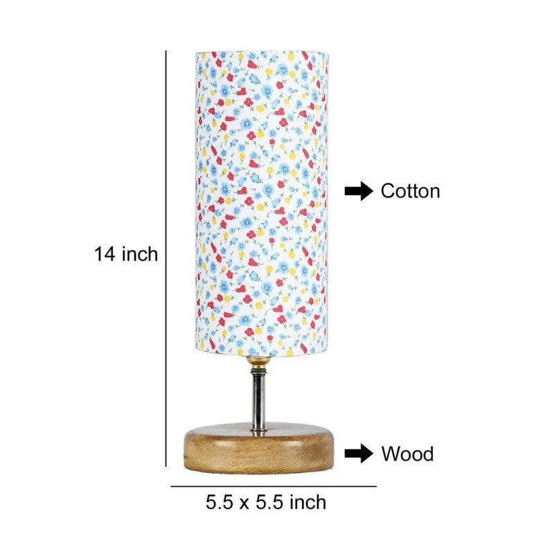 Floral Escape Fabric Table Lamp - Multicolor media 6