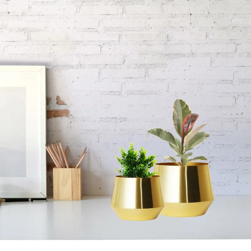 Arrota Gold Planter  - Set Of Two media 2