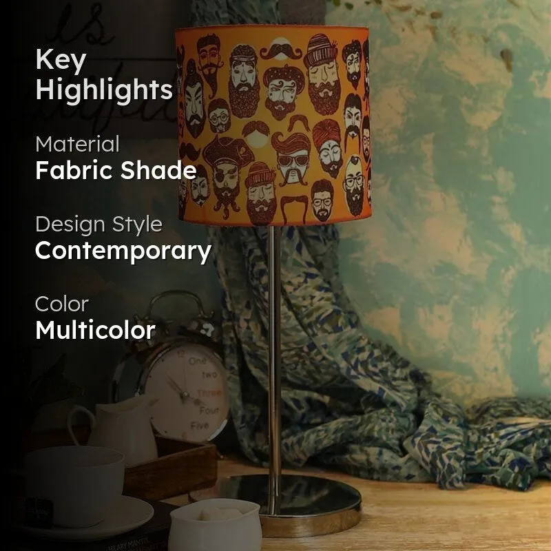 Beard Babble Fabric Table Lamp - Multicolor media 2
