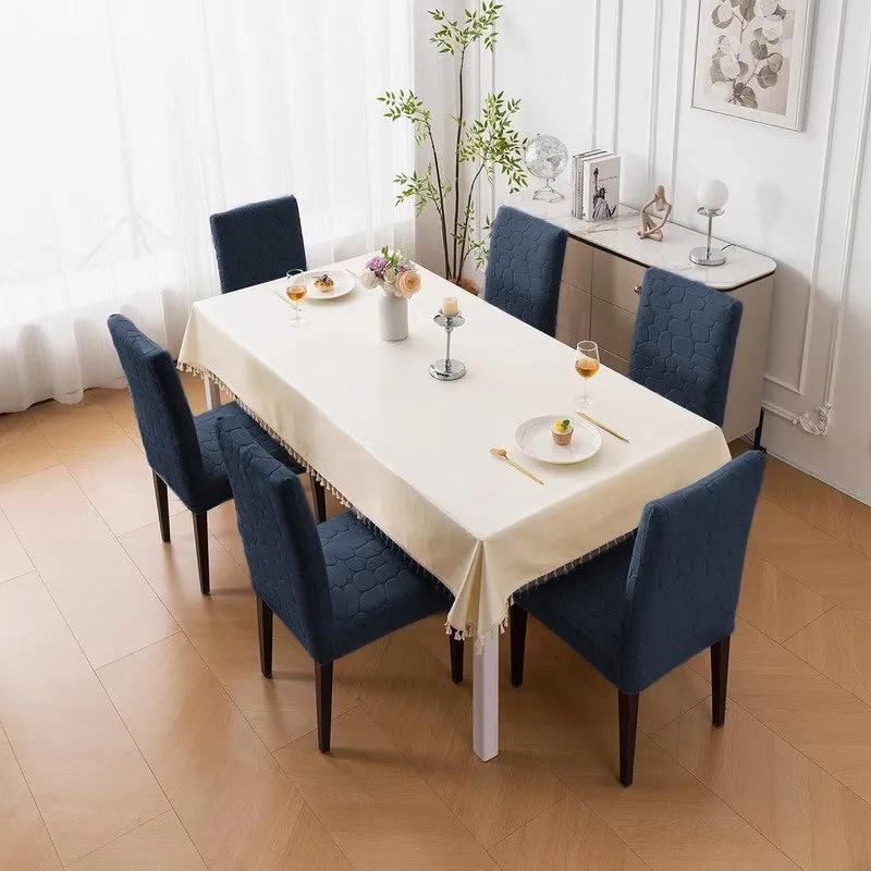 Elvra Classic Chair Cover(Blue) - Set Of Six media 3