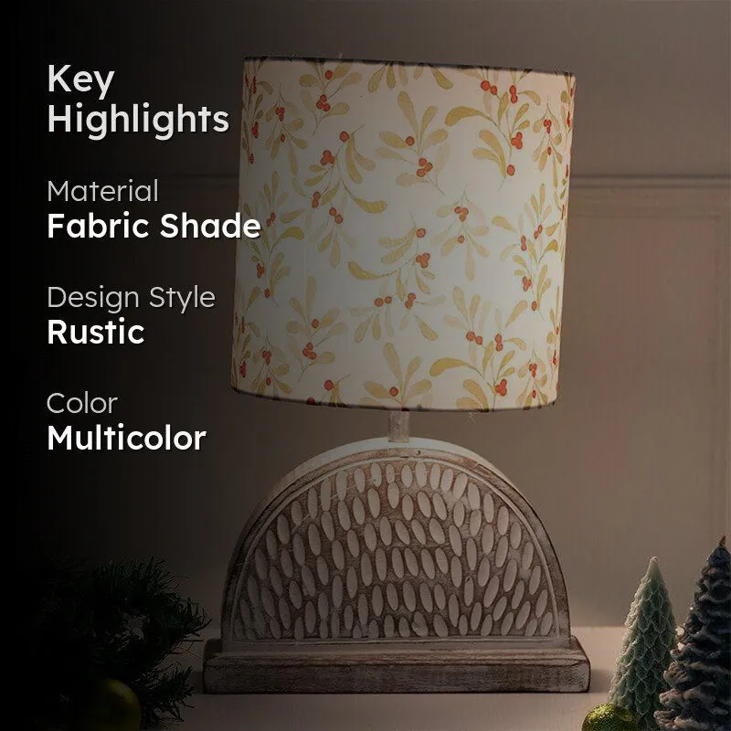 Red Berrylicious Hemidome Fabric Table Lamp - Multicolor - 2