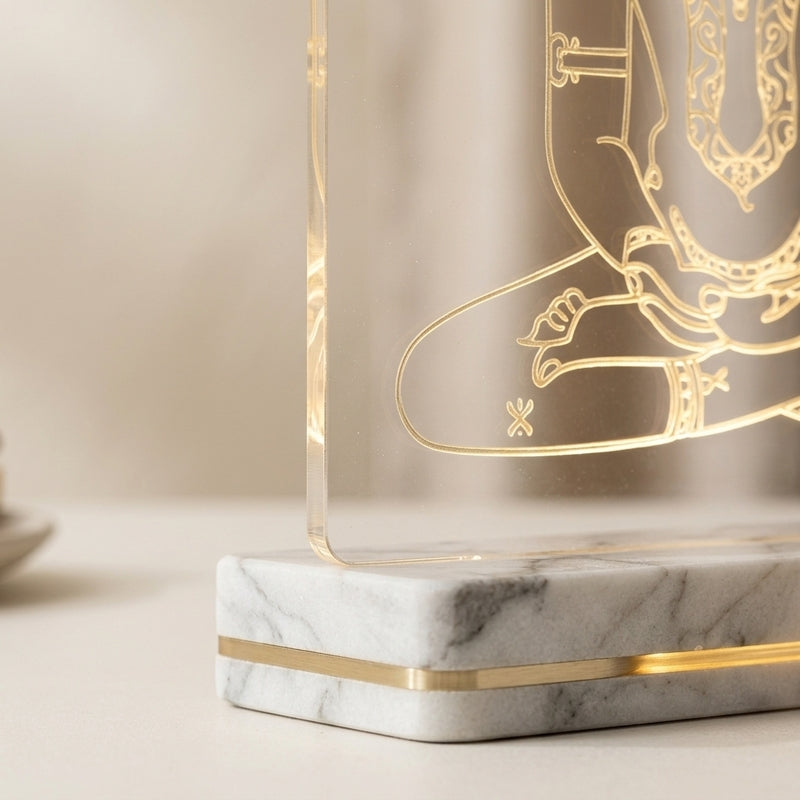 Vardhaman Acrylic Table Lamp - Transparent media 4