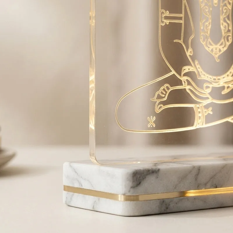 Vardhaman Acrylic Table Lamp - Transparent media 4