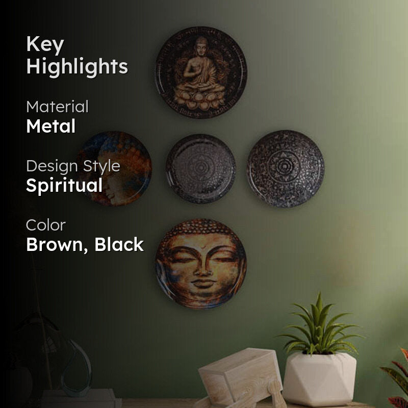 Meditation Aura Wall Plate - Set Of Five media 2