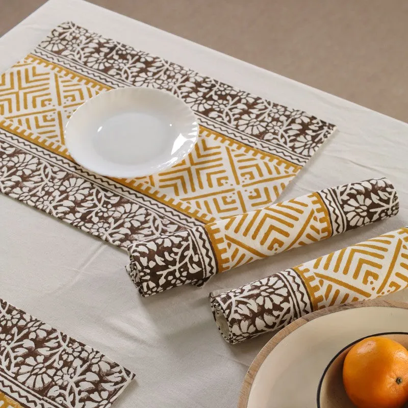 Linear Chic Canvas Table Mats - Set Of Four media 7