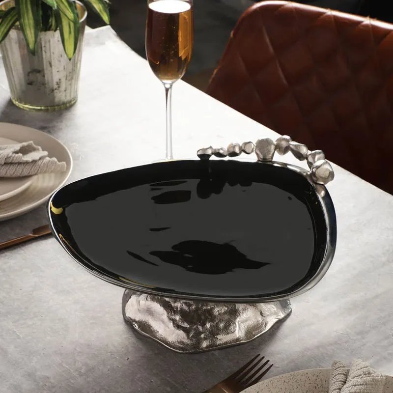 Gush Cake Stand - Silver & Black media 3