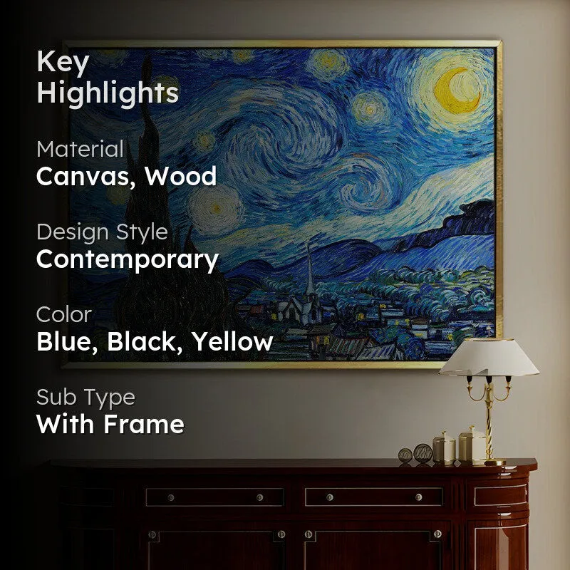 Celestial Whirl Canvas Wall Painting With Frame media 2