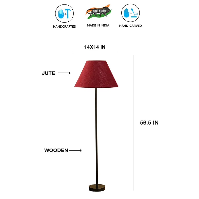 Sienna II Rodin Floor Lamp - Maroon media 6