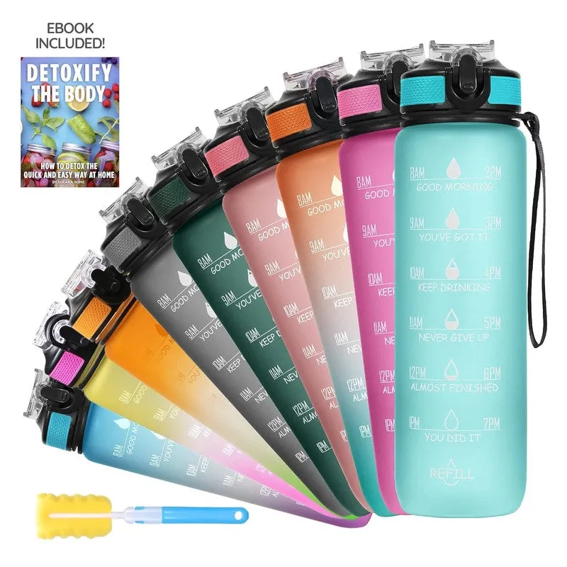 Solara Sportiq Plastic Water Bottle (1000 mL) - Green media 7