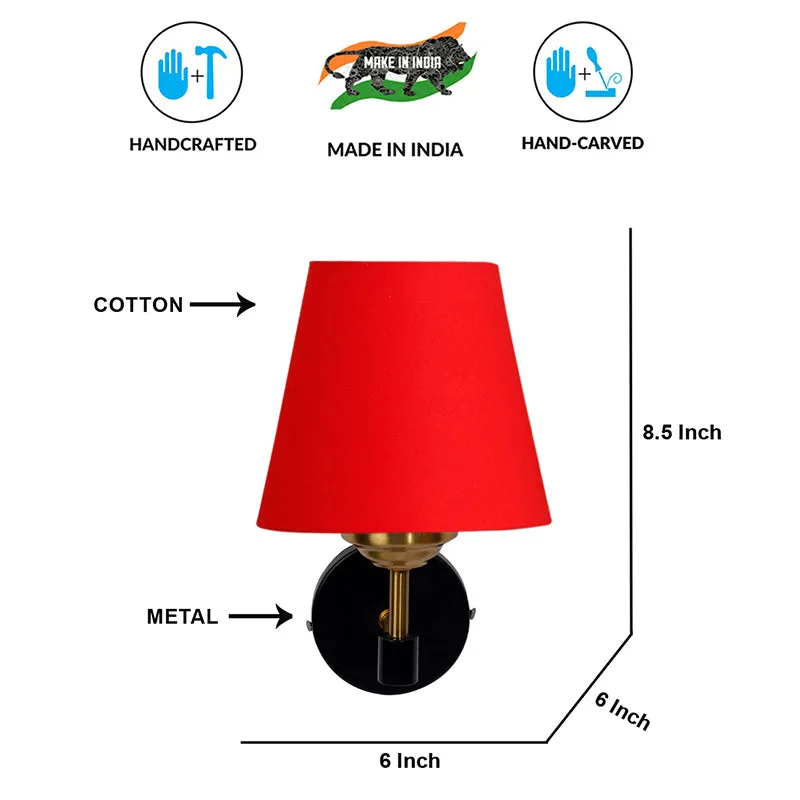 Aquilon Steel & Cotton Wall Lamp - Red media 6