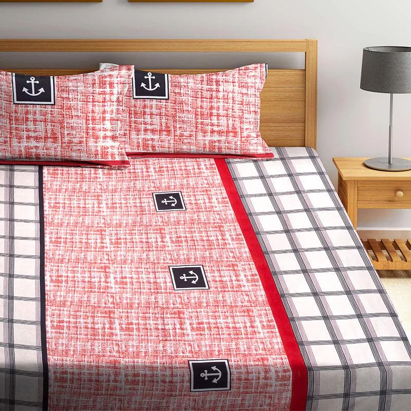 Beluga Checkered Bedsheet - 150 GSM media 3