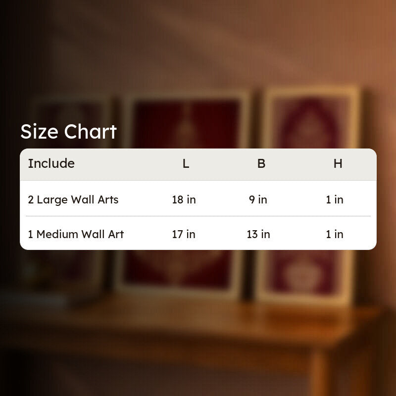 Ethnic Grace Wall Art With Frame - Set of Three media 11