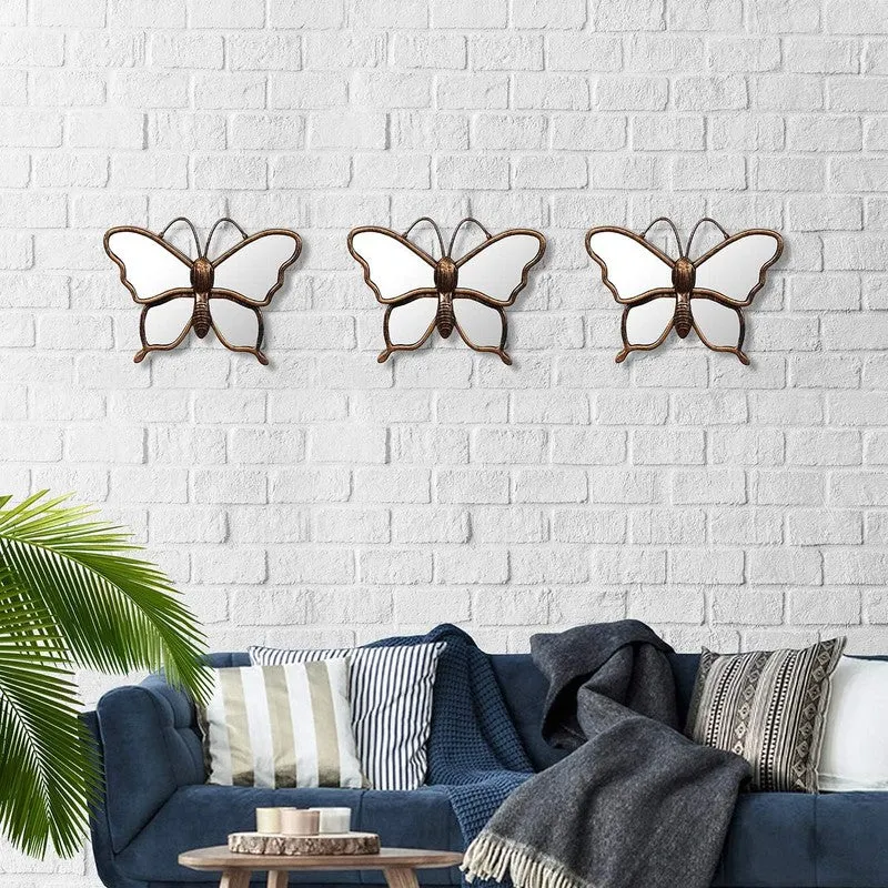 Aureflutter Wall Mirror With Fibre Frame - Set Of Three media 4