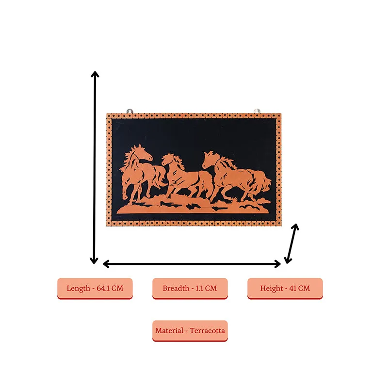 Horse Gallop Terracotta Wall Art media 9