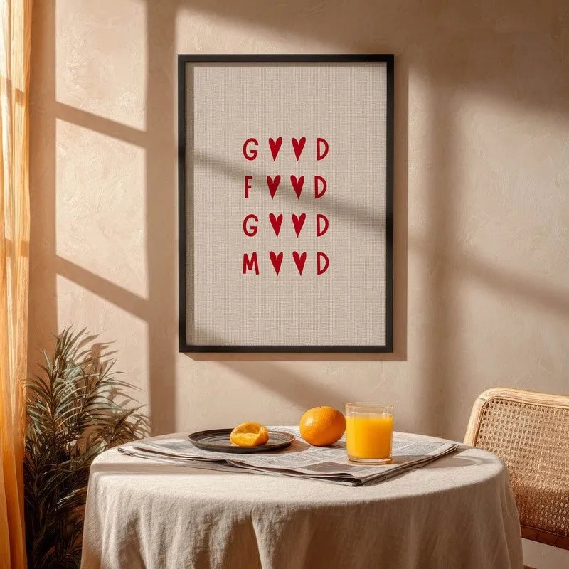 Kitchen Quotes Archival Canvas Wall Art - Black,Red media 4
