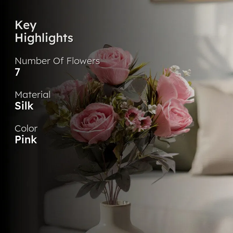 AarviDecor Velvet Rose Silk Artificial Flowers media 2