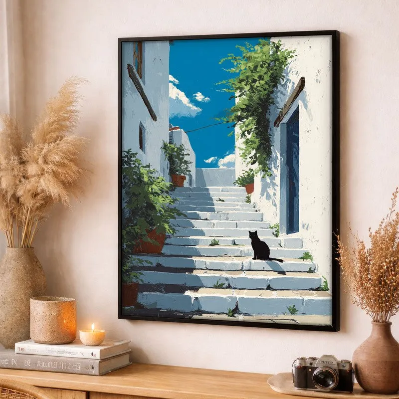 Secret Passage Canvas Wall Painting - Black Frame media 3