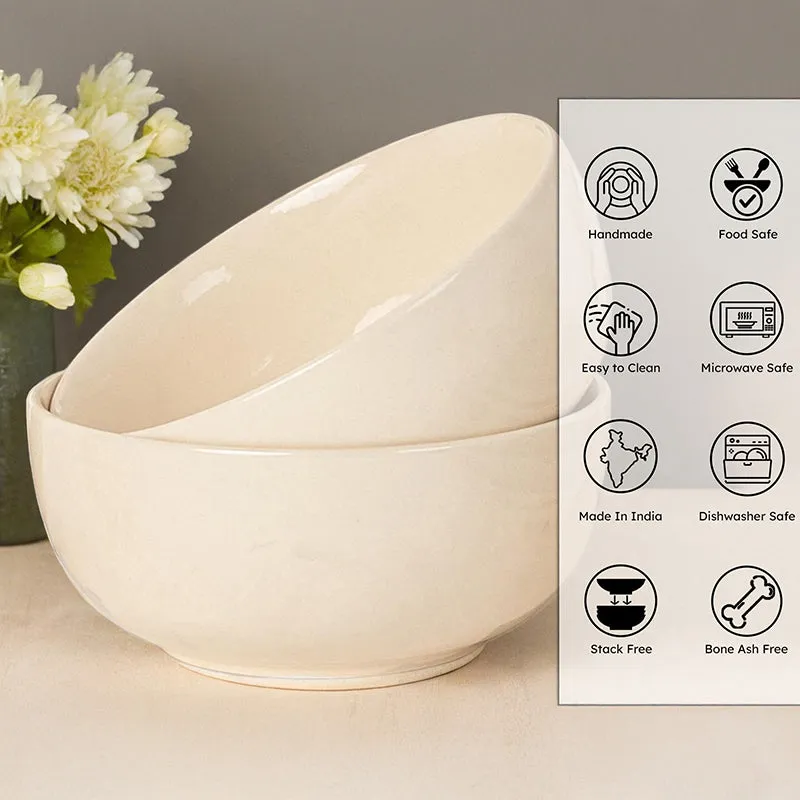 Petra Blanc Serving Bowl (1000 mL) - Set Of Two - 3
