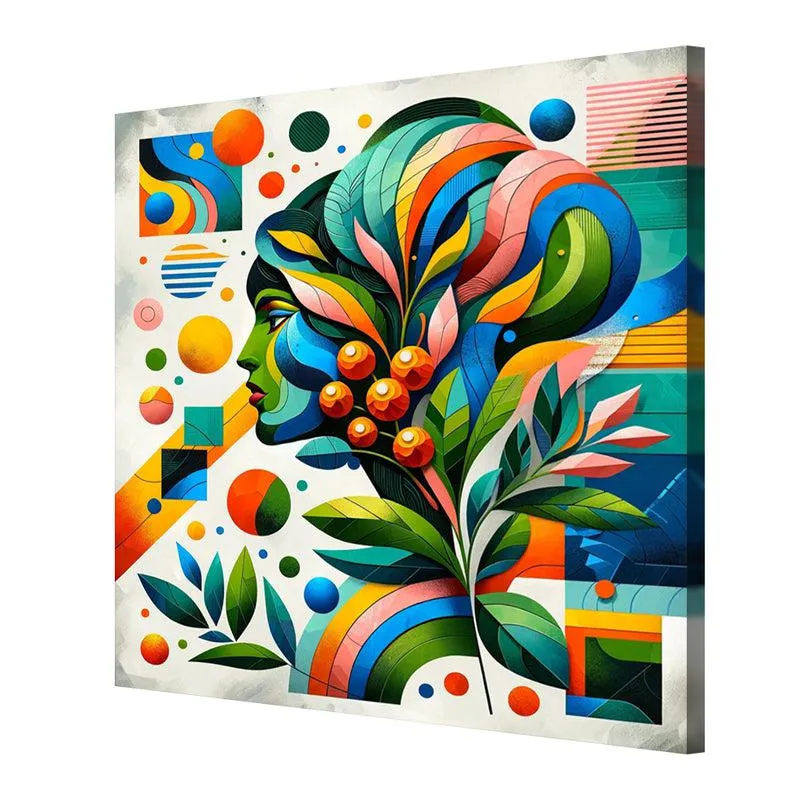 Geometrics in Bloom Wall Painting media 5