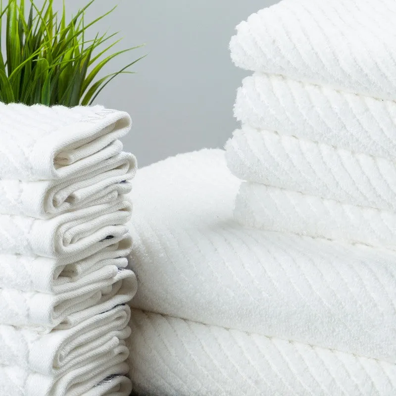 Nautica Riviera Soft Cotton Towel Set (White) - Fourteen Piece Set media 3
