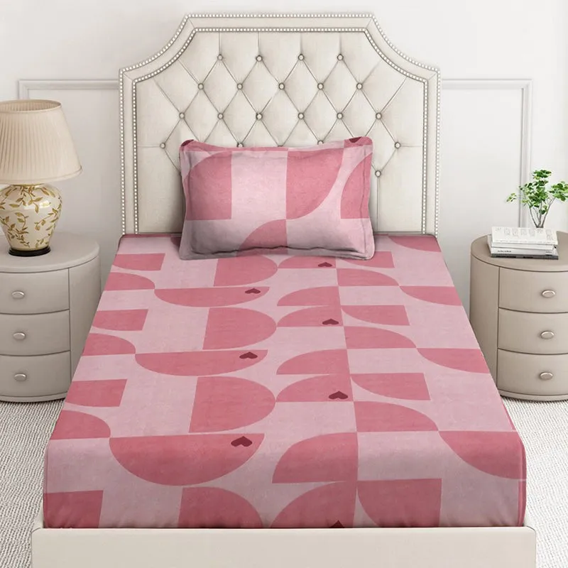 Blushing Arcs Abstract PolyCotton Bedsheet  - 130 GSM media 3