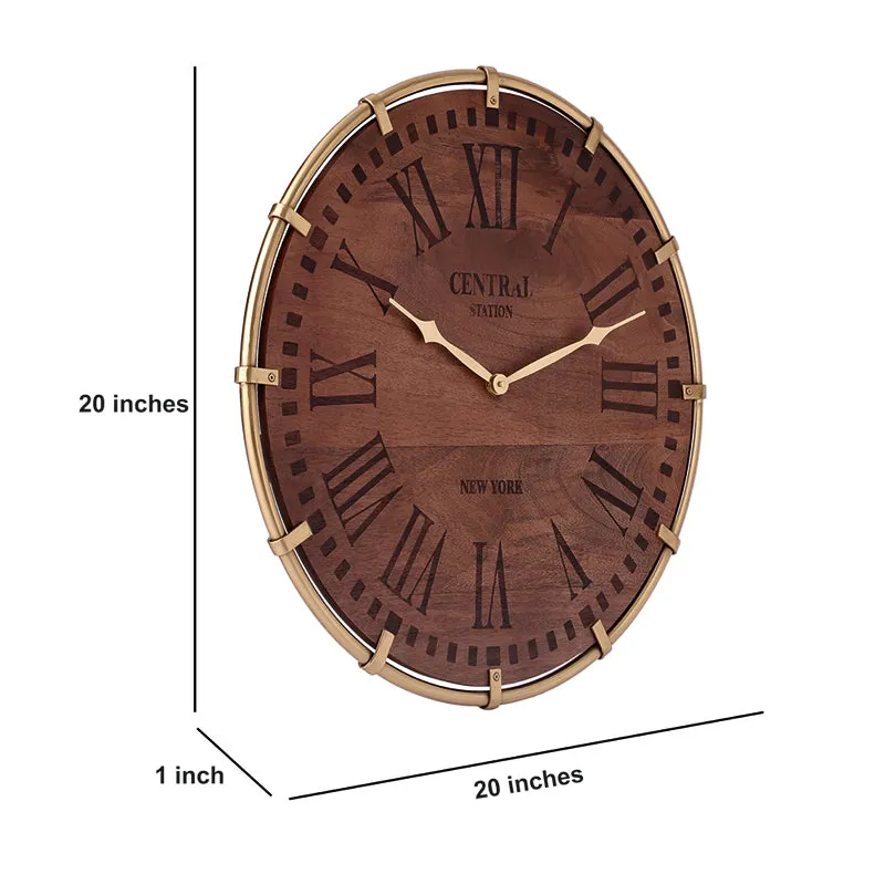 Reima Wall Clock - Brown & Gold media 6