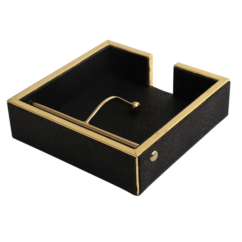 Roho Leather Tissue Holder - Black media 4