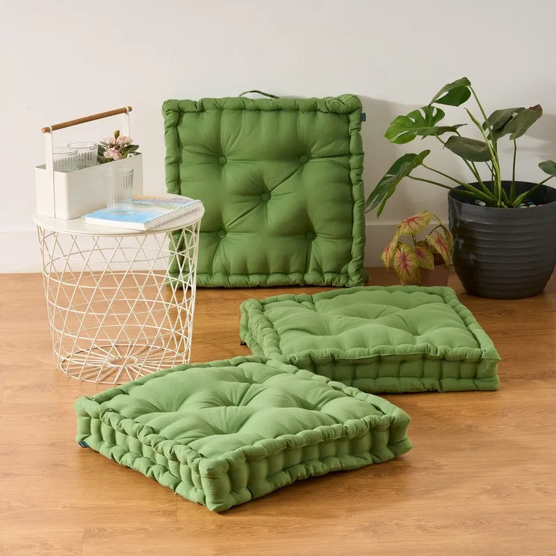 Marlon Floor Cushion (Green) - Set Of Three media 1