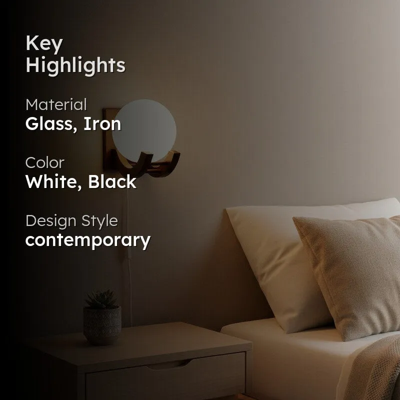 Orb Glow Iron Wall Lamp media 2