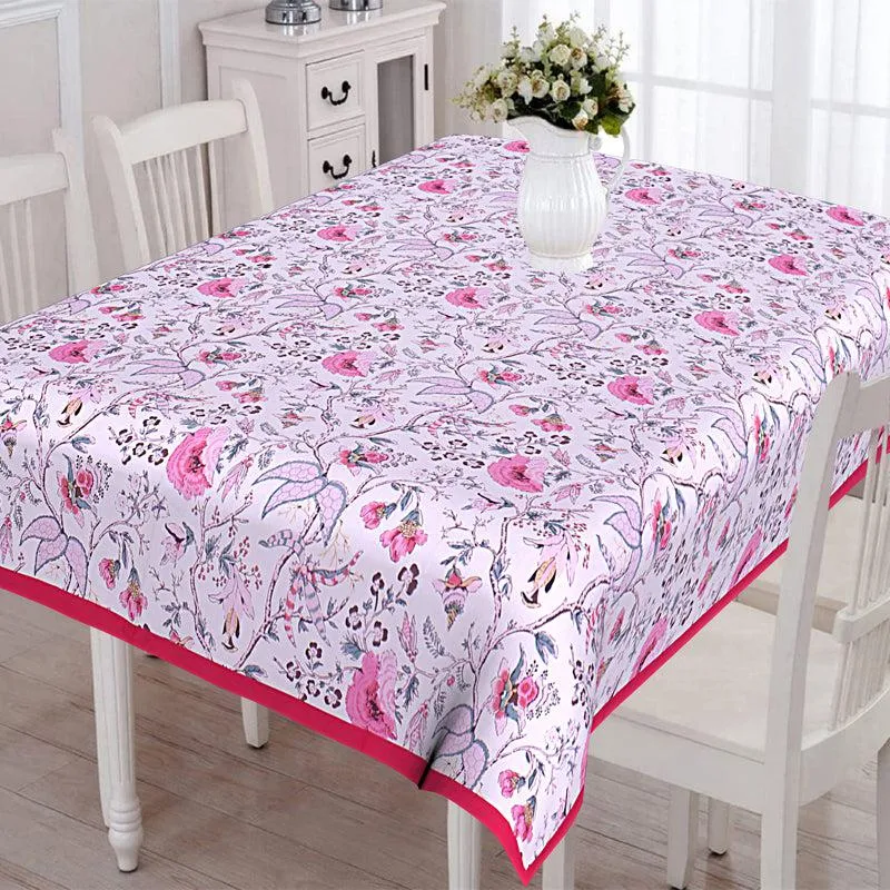 Muhina Rectangular Table Cover (Pink) - Six Seater media 1