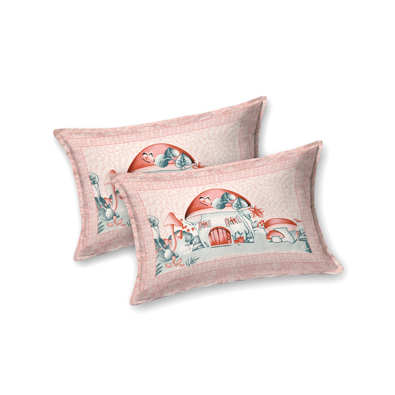 Forest Fairytale Kids Cotton Bedsheet (Pink ) - 140 TC media 5