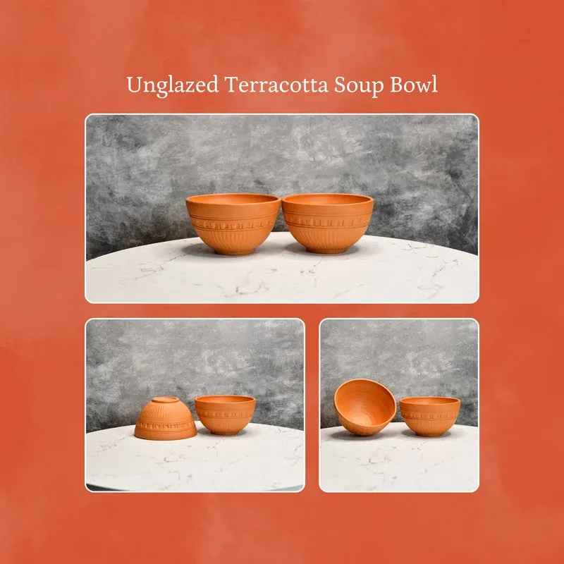 Natural Terracotta Serving Bowls (400 mL Each) - Set Of Two media 8