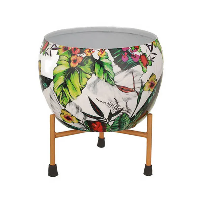 Tropical Tweet Handcrafted Planter With Stand - Four Piece Set media 12