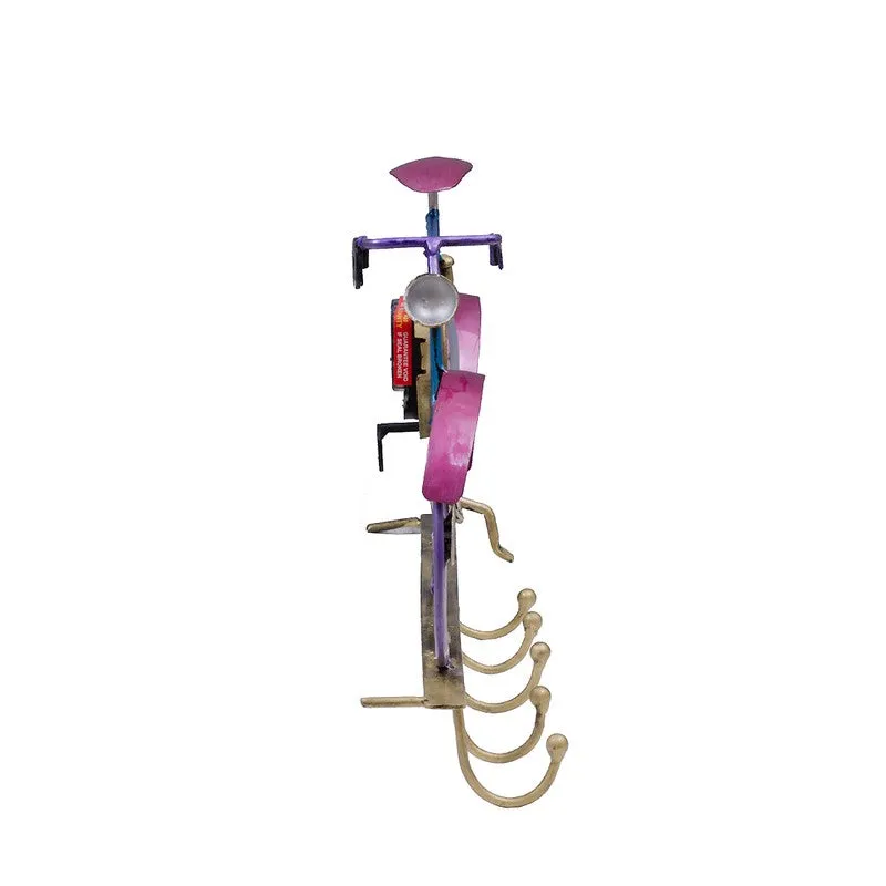 Multi Utility Cycle Key Holder Metal Table Clock media 5