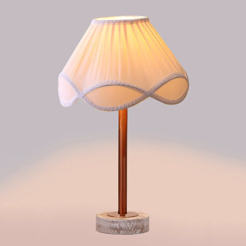 Valencia Rodin Wooden Table Lamp - White,Copper,White media 5