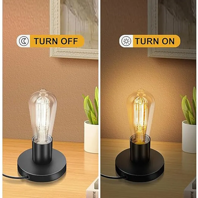 Lumos Bare Metal Table Lamp (Black) - Set of Two media 5