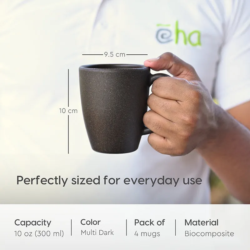 Natura Brew Rice Husk Coffee Mug (300 mL Each) - Set of Four media 3