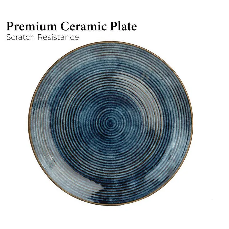Meghneel Handmade Dinner Plate (Blue) - Set of Four media 8
