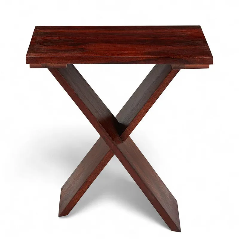 Dverox Sheesham Wooden Side & Bedside Table (Brown) - Set Of Two media 7