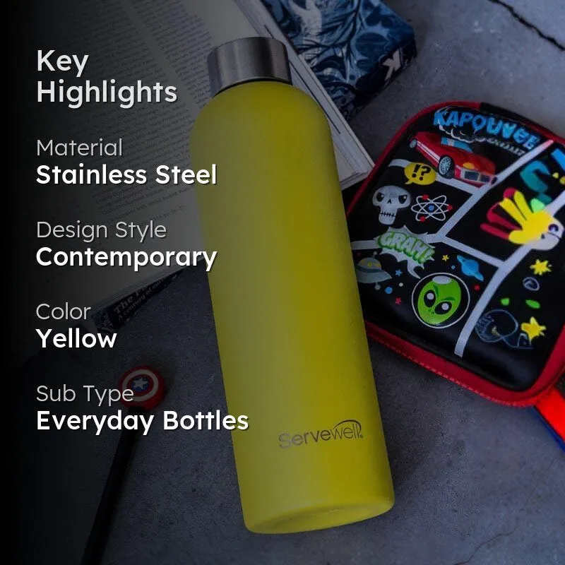 Steel Elegance Elixir Bottle (900 mL) - Lemon Yellow media 2