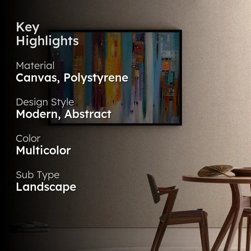 City Inspiration Canvas Wall Painting - Black Frame media 2