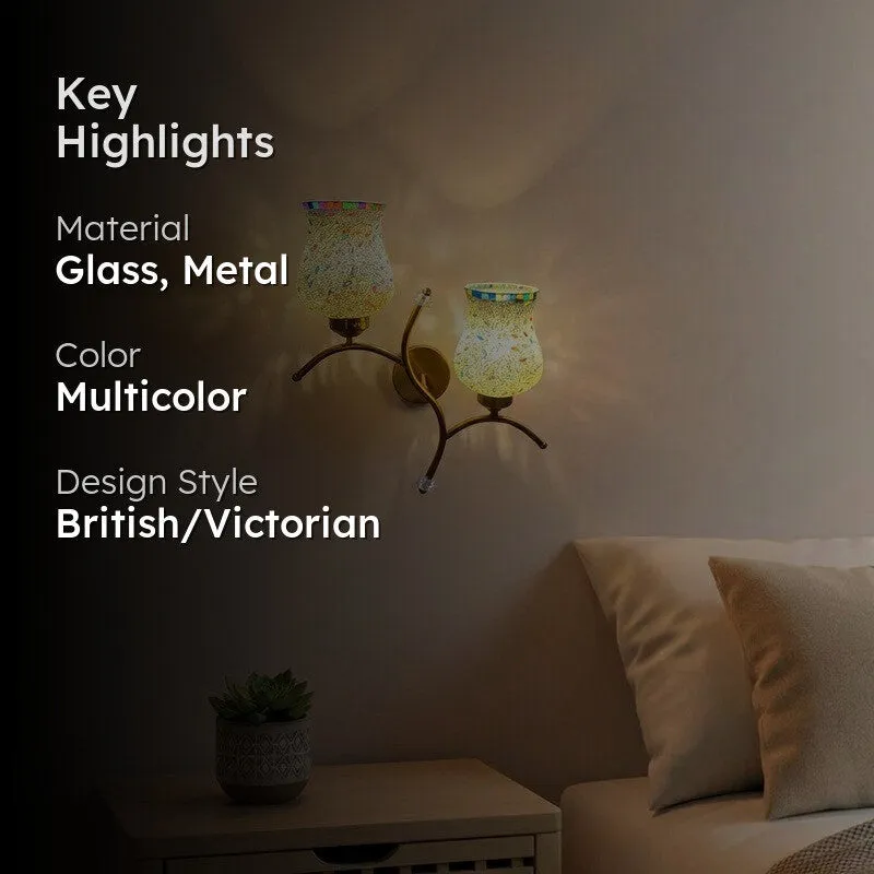 Lumecrest Twin Glass Wall Lamp - Multicolor media 2