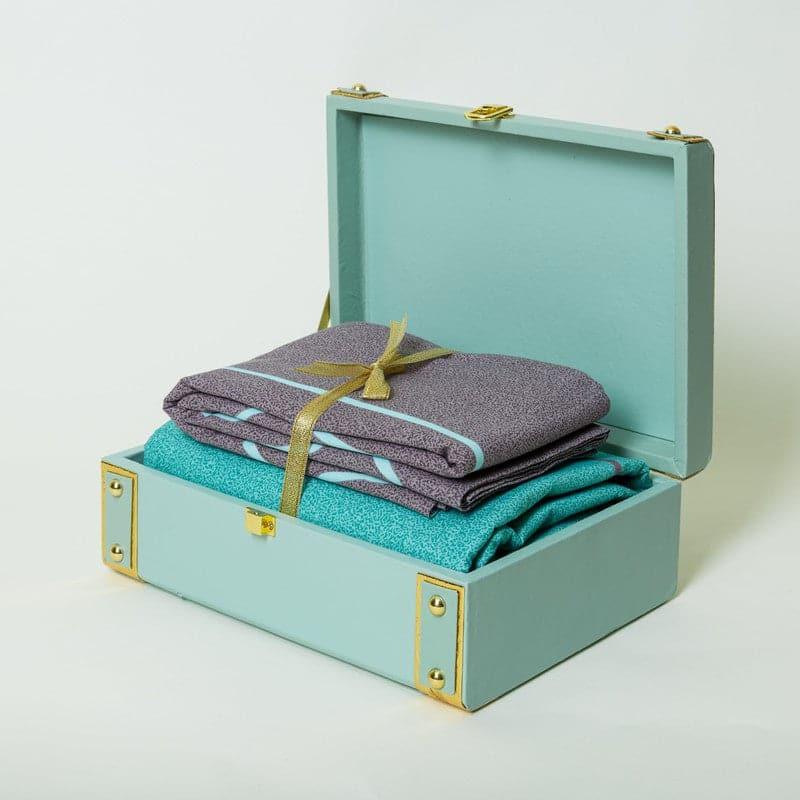 Swayam Vidisha Bedsheet Gift Set- Turquoise media 3
