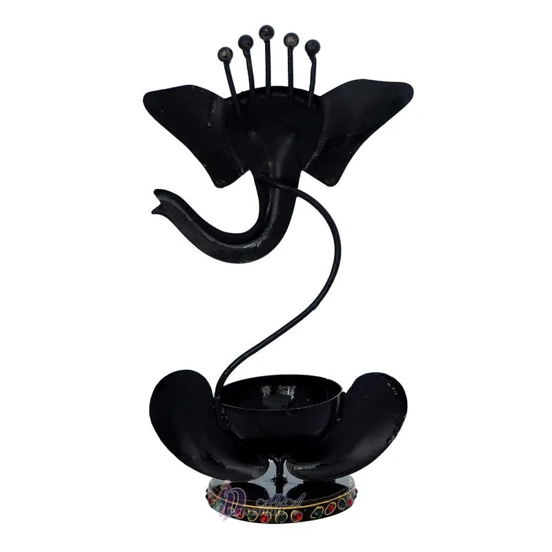 Aureum Glow Premium Candle Holder - Black,Gold media 4