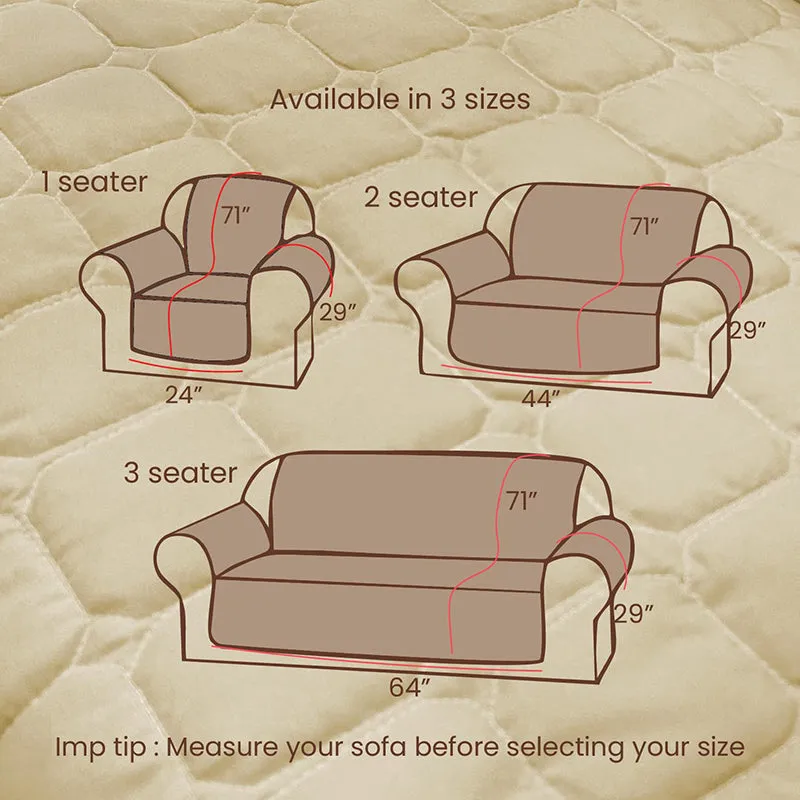 Urban Space Beige Textured Sofa Cover media 8