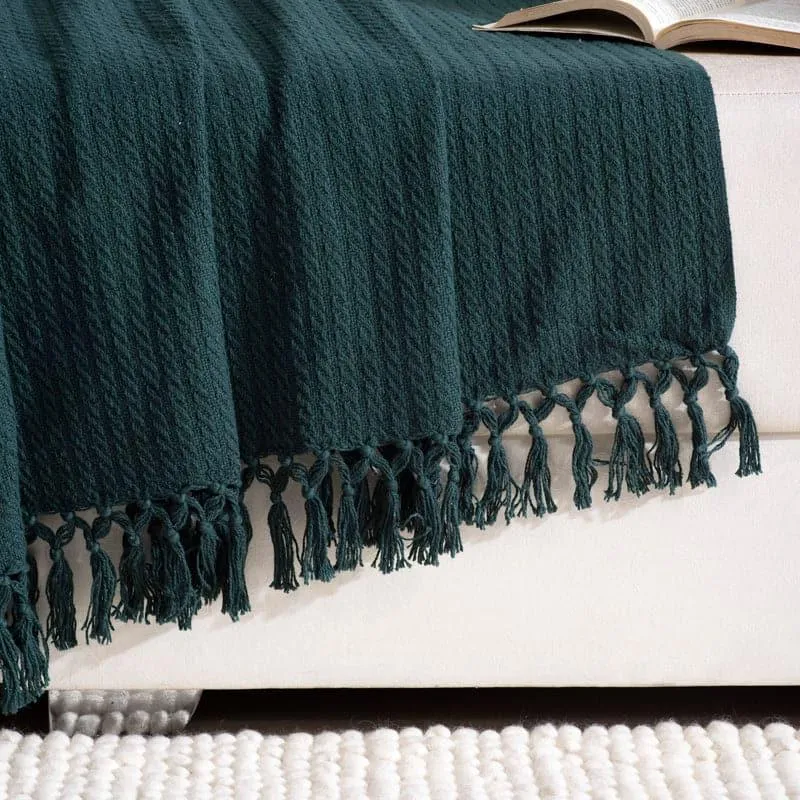 Zody Woven Throw - Dark green media 3
