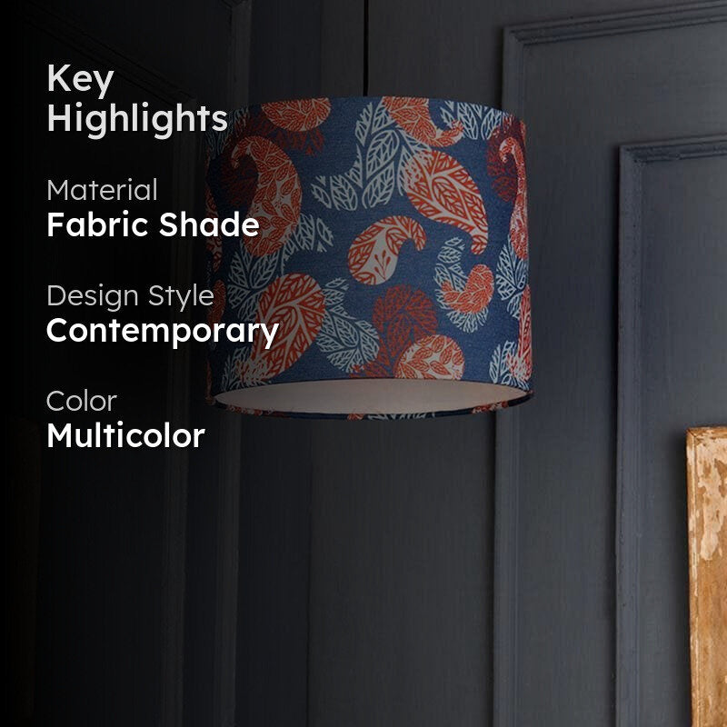 The Paisley Play Fabric Ceiling Lamp media 2