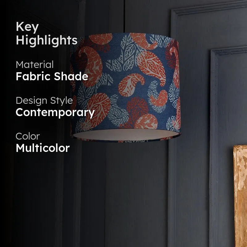 The Paisley Play Fabric Ceiling Lamp media 2