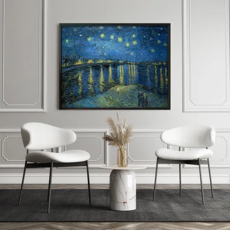 Starry Night Over The Rhone By Vincent Van Gogh - Black Frame media 5