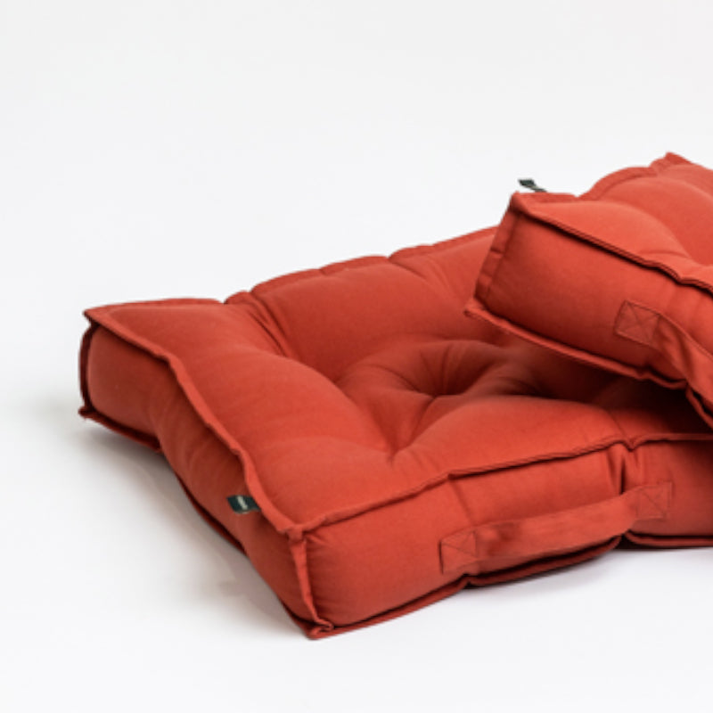Tara Floor Cushion (Terracotta Brown) - Set Of Two media 3